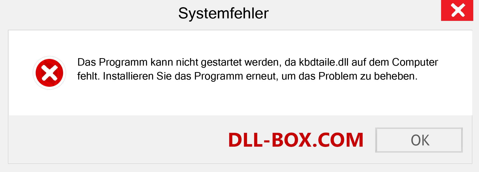 kbdtaile.dll-Datei fehlt?. Download für Windows 7, 8, 10 - Fix kbdtaile dll Missing Error unter Windows, Fotos, Bildern