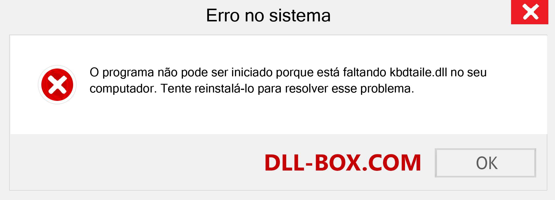 Arquivo kbdtaile.dll ausente ?. Download para Windows 7, 8, 10 - Correção de erro ausente kbdtaile dll no Windows, fotos, imagens